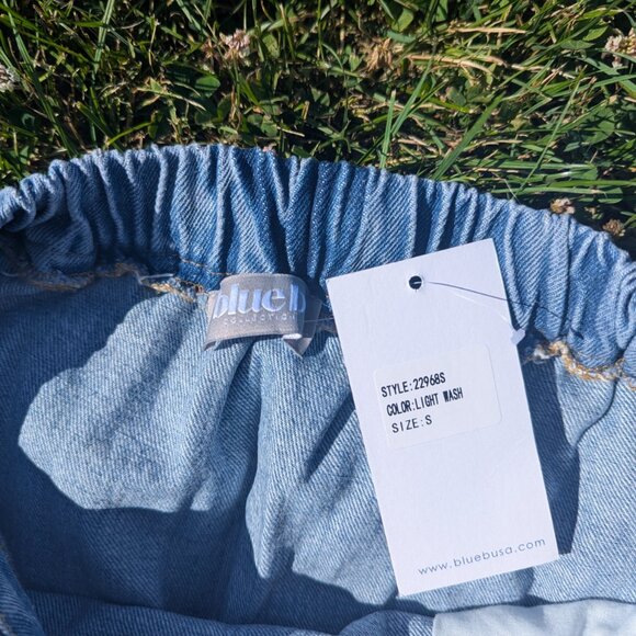 NWT Denim Rhinestone Skirt - Picture 3 of 3